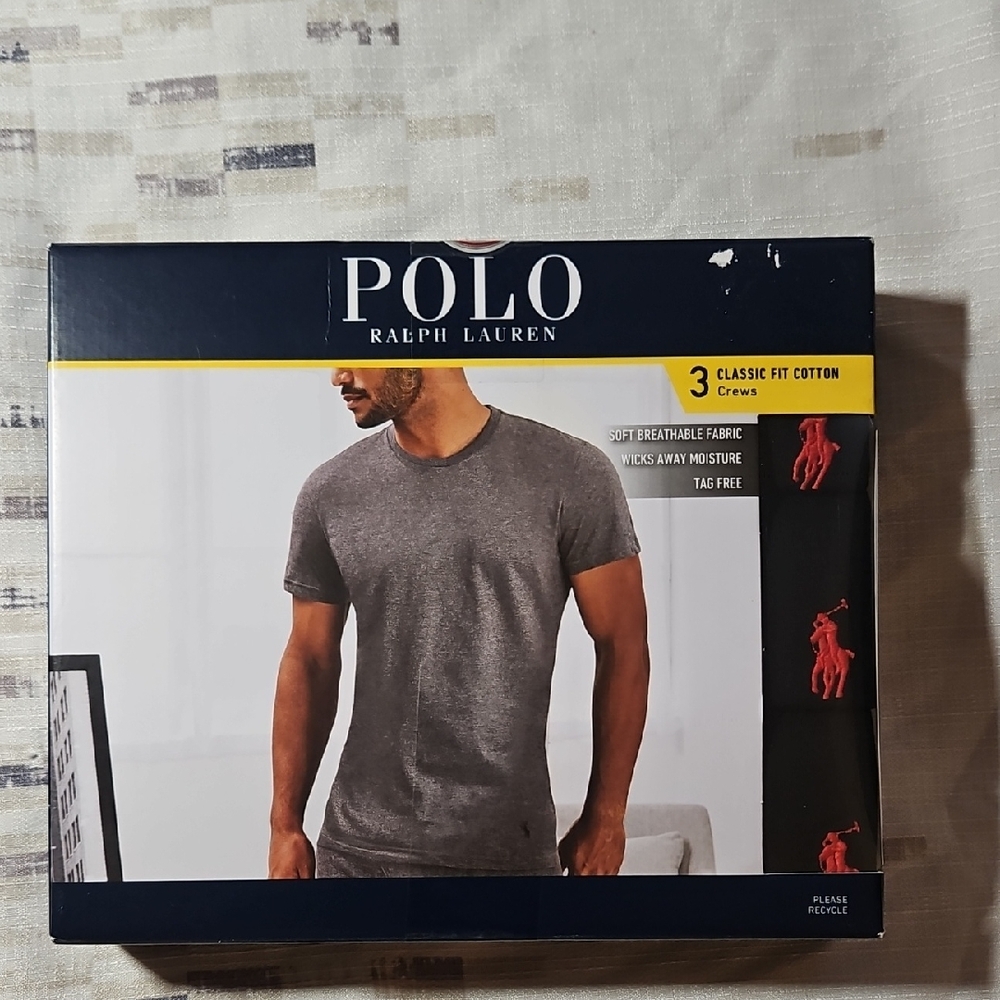 Polo by Ralph Lauren Black Men's Crew Tee 3 Pack